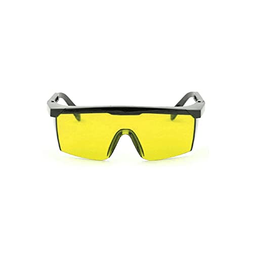 TopHomer Laser-Schutzbrille, Wrap-around, 190 nm-540 nm, Wellenlänge, Laser-Schutzbrille OD + 5 Arbeitsschutzbrille für Augenschutz – Gelb von TopHomer