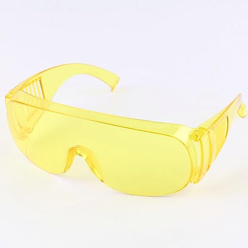 Schutzbrille Leichte Sicherheitsbrille mit großem Sichtfeld, Getönt Labor Industrie Augenschutz für Brillenträger - Gelb Schutzbrille Leichte Sicherheitsbrille mit großem Sichtfeld, Getönt Labor Industrie Augenschutz für Brillenträger - Gelb von TopHomer