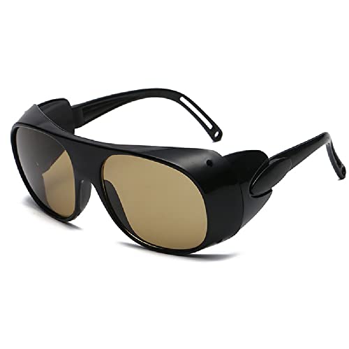 TopHomer Schweißbrille Schweißerbrille Anti-Kratzer UV-Schutzbrille Schweißerbrille zum Löten, Schneiden und Tig-Schweißen (Braun) von TopHomer
