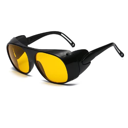 TopHomer Schweißbrille Schweißerbrille Anti-Kratzer UV-Schutzbrille Schweißerbrille zum Löten, Schneiden und Tig-Schweißen (Gelb) von TopHomer
