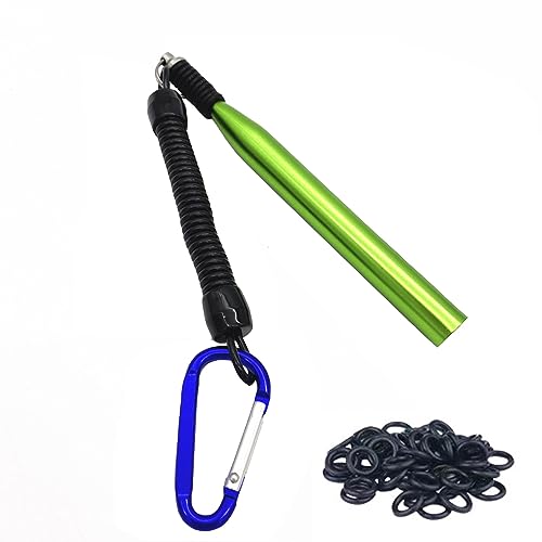 Wacky Rigging Tool Set mit 300 Wacky O-Ringen, Angelköder-Rigs Weich Worm Kunststoffköder Werkzeug für Senko Neko Stickbaits - Grün Wacky Rigging Tool Set mit 300 Wacky O-Ringen, Angelköder-Rigs Weich Worm Kunststoffköder Werkzeug für Senko Neko Stickbaits - Grün von TopHomer
