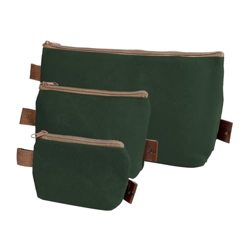 Werkzeugtasche, 3-Größen-Canvas-Reißverschlusstasche, Werkzeugtaschen-Organizer, robuste, gewachste Canvas-Tasche mit kleinem Reißverschluss, Utility-Organizer-Tasche (Dunkelgrün) Werkzeugtasche, 3-Größen-Canvas-Reißverschlusstasche, Werkzeugtaschen-Organizer, robuste, gewachste Canvas-Tasche mit kleinem Reißverschluss, Utility-Organizer-Tasche (Dunkelgrün) von TopHomer