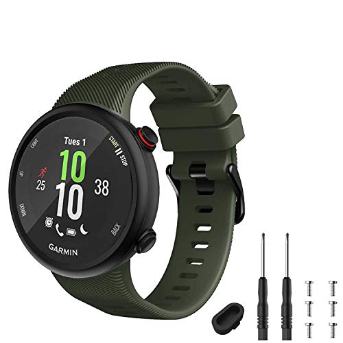 TopPerfekt GVFM Armband kompatibel mit Garmin Forerunner 45s, Sport-Silikon-Armband, Ersatzarmband für Forerunner 45s (Oliver) von TopPerfekt