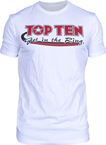 T-Shirt „Get in The Ring“ - Weiss, Gr. S von TOP TEN
