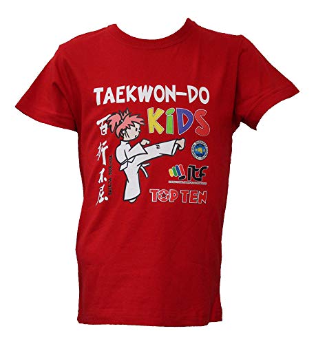 T-Shirt für Kinder „ITF Kids“ für Kinder - Gr. XXS = 140 cm, rot von TOP TEN
