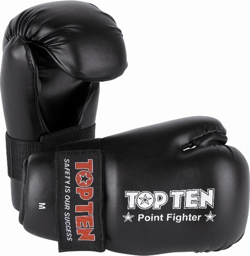 Top Ten Semikontakt Handschuh Point Fighter schwarz Gr S von TOP TEN