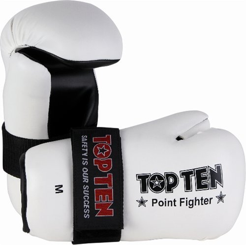 TOP TEN Semikontakt-Handschuh"Point Fighter" weiß, Gr.S von TopTen