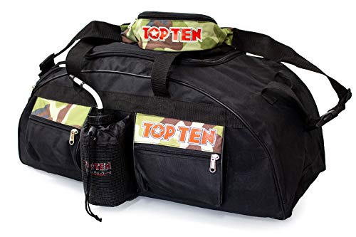 TOP Ten 80 x 40 cm Sporttasche Camouflage Set + Bauchtasche Tasche Camo Kampfsport von TOP TEN