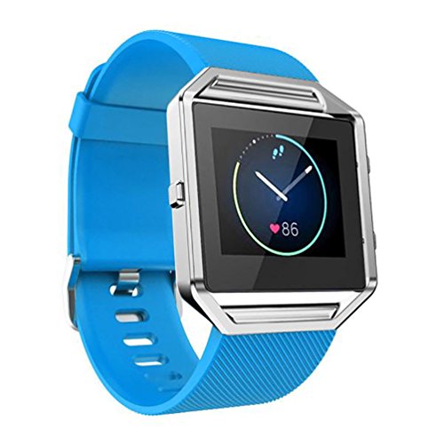 TopTen, Ersatz-Armband für Fitbit-Blaze-Smartwatch, verstellbar, aus weichem Silikon M himmelblau von TopTen