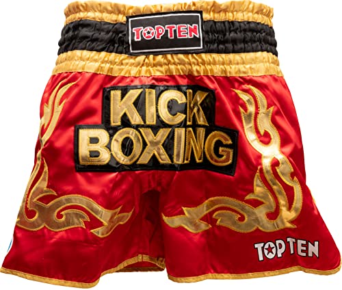TOP TEN Kickbox-Shorts „WAKO Kickboxing“ - Gr. XXL = 200 cm, rot von TOP TEN