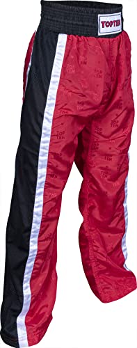 TopTen Kickboxhose „Mesh“ - rot-schwarz, Gr. XXS = 140 cm, für Kinder von TopTen