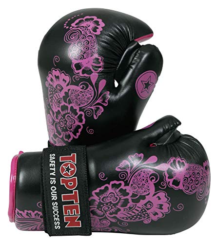 TopTen Pointfighter „Flowers“ für Frauen - schwarz-pink, Gr. S von TOP TEN