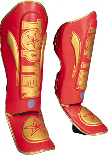 TOP TEN Schienbeinschutz „Star Light WAKO“ - rot-Gold, Gr. L TOP TEN Schienbeinschutz „Star Light WAKO“ - rot-Gold, Gr. L von TOP TEN