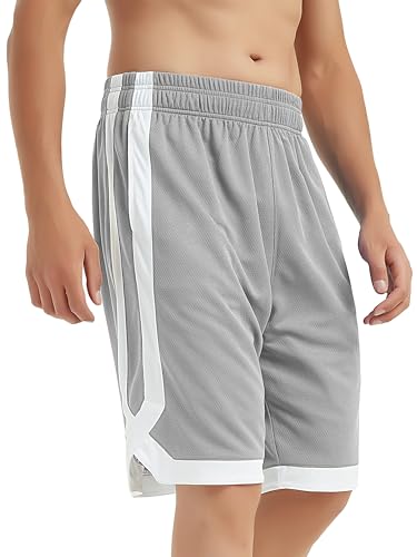 TopTie Herren Sport Shorts, Basketball Trainingsshorts Kurze Sporthose mit Taschen-Grau-M TopTie Herren Sport Shorts, Basketball Trainingsshorts Kurze Sporthose mit Taschen-Grau-M von TopTie