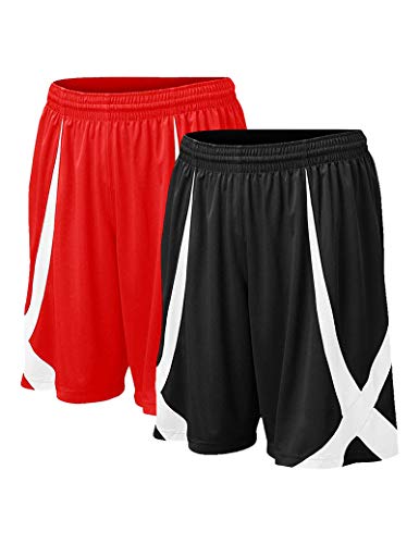 TopTie Sport Shorts Herren Basketball Trainingsshorts Kurze Sporthose ohne Taschen für Fitness Outdoor von TopTie