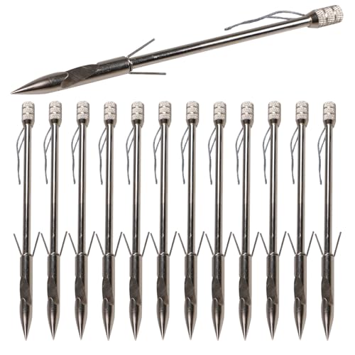 Toparchery 12 Stück Edelstahl Jagdpfeilspitzen, Jagdpfeile nur zum Fischen, Leistungsstarke Schleuderpfeilspitzen zum Fischen, Bogenjagd, Bogenschießen Fischen Toparchery 12 Stück Edelstahl Jagdpfeilspitzen, Jagdpfeile nur zum Fischen, Leistungsstarke Schleuderpfeilspitzen zum Fischen, Bogenjagd, Bogenschießen Fischen von Toparchery