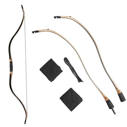 Zerlegbarer Holz-Laminat-Recurve-Bogen für Erwachsene Anfänger und Jugendliche, 52" traditioneller Pferdebogen, Langbogen, Holz-Recurve-Jagdbogen für Outdoor-Trainingsübungen, für Rechtshänder (35LB) Zerlegbarer Holz-Laminat-Recurve-Bogen für Erwachsene Anfänger und Jugendliche, 52" traditioneller Pferdebogen, Langbogen, Holz-Recurve-Jagdbogen für Outdoor-Trainingsübungen, für Rechtshänder (35LB) von Toparchery