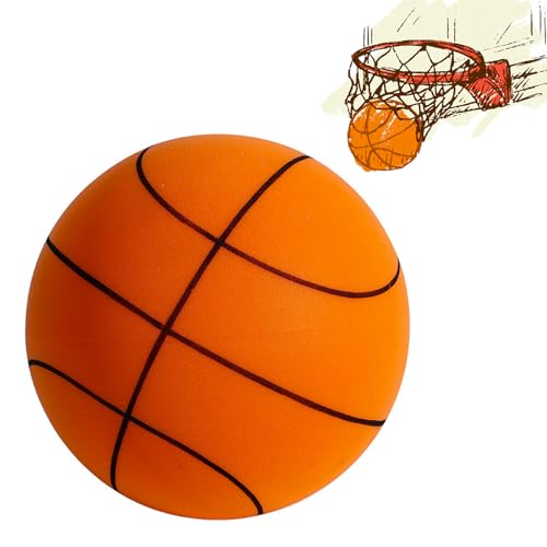 Topbashgo Silent Basketball, Lautloser Basketball Mute Ball, Lautlose Basketball, Lautloser Basketball für Zuhause Geeignet für Verschiedene Indoor-Aktivitäten für Kinder ab 3 Jahren (Orange, 18cm) von Topbashgo