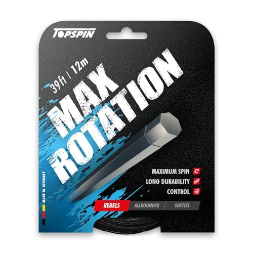Topspin Tennissaite Max Rotation - 12m 'The Flying High' Tennis-Saite für Hohes Spin-Potenzial, Saitenstärke:1.27 mm Topspin Tennissaite Max Rotation - 12m 'The Flying High' Tennis-Saite für Hohes Spin-Potenzial, Saitenstärke:1.27 mm von Topspin