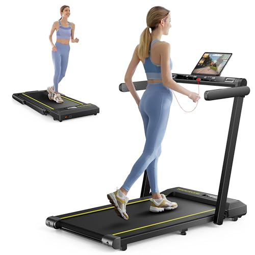 Klappbar Laufband für Zuhause, 2 in 1 Walking Pad mit Großer Lauffläche, 14 km/h Home Treadmill, Dual LED Anzeige, 12 Laufprogramme, Herzfrequenzmessung, APP und Fernbedienung, Keine Installation Klappbar Laufband für Zuhause, 2 in 1 Walking Pad mit Großer Lauffläche, 14 km/h Home Treadmill, Dual LED Anzeige, 12 Laufprogramme, Herzfrequenzmessung, APP und Fernbedienung, Keine Installation von Toputure