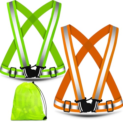 Topward Reflektierende Weste 2er-Pack, Warnweste mit Aufbewahrungstasche für Nachtlauf im Freien, Radfahren, Joggen und Gassigehen mit dem Hund–verstellbar, leicht–passend für Männer, Frauen, Kinder Topward Reflektierende Weste 2er-Pack, Warnweste mit Aufbewahrungstasche für Nachtlauf im Freien, Radfahren, Joggen und Gassigehen mit dem Hund–verstellbar, leicht–passend für Männer, Frauen, Kinder von Topward