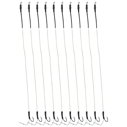 Topyond 5 Set Haar-Rigs zum Karpfenangeln, Angel-Haar-Rigs, Schnur, Metallhaken, Köder, Gewinde, Haken, Rigs, Angelzubehör (13#) von Topyond