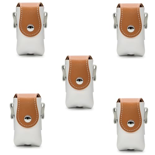 Torribala Braune+Weiße Golftasche, Tragbare Minigolf-Schutztasche, Ballbox-Tasche Aus PU-Leder von Torribala