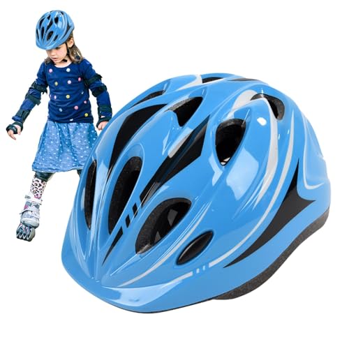 -Fahrrad-Schutzhelm, Schutzhelm für Kinder,Belüftung Robuster Fahrradschutzhelm für Kinder - Kopfschutz, bequeme Passform, multifunktionales Fahrradzubehör mit verstellbarem Riemen für und Mädchen von Toseky