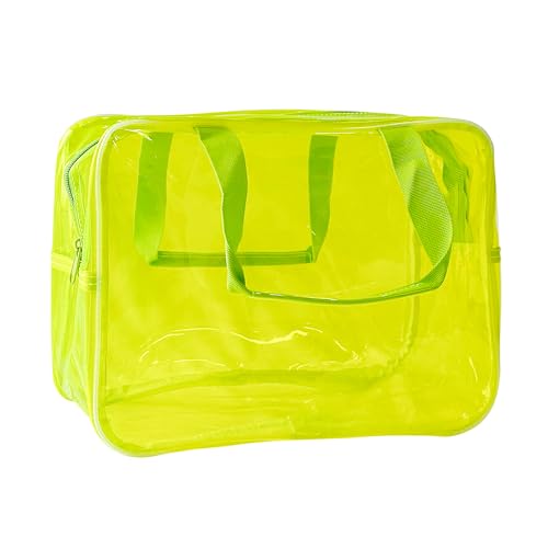 TotePrint Gelb wasserdichte Vinyl-Handtasche Make-up Wasserdicht Schulter Tote Bag 11.8'' ×5.12'' ×8.26'' (Gelb) von TotePrint