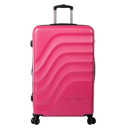 TOTTO - Erweiterbarer Hartschalenkoffer - Brazy + - Großer Koffer - Deco Rose - Rosa - Kabinengepäck - Erweiterbares System - TSA-System - Polyesterfutter, Rosa, TRAVEL von Totto