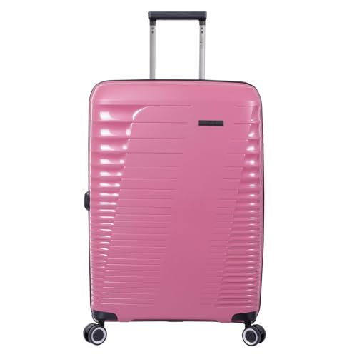 TOTTO - Hartschalenkoffer - Traveler - Mittlerer Koffer - Deco Rose - Rosa - Erweiterbares System - TSA-System - Polyesterfutter, Rosa, TRAVEL von Totto