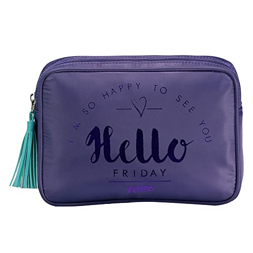 TOTTO - Carcoma Damen-Kosmetiktasche zum Organisieren und Mitnehmen Ihrer Sachen auf Reisen oder überall., dunkelviolett, PEQUEÑO, AC52IND269-2010Z-M0B TOTTO - Carcoma Damen-Kosmetiktasche zum Organisieren und Mitnehmen Ihrer Sachen auf Reisen oder überall., dunkelviolett, PEQUEÑO, AC52IND269-2010Z-M0B von Totto