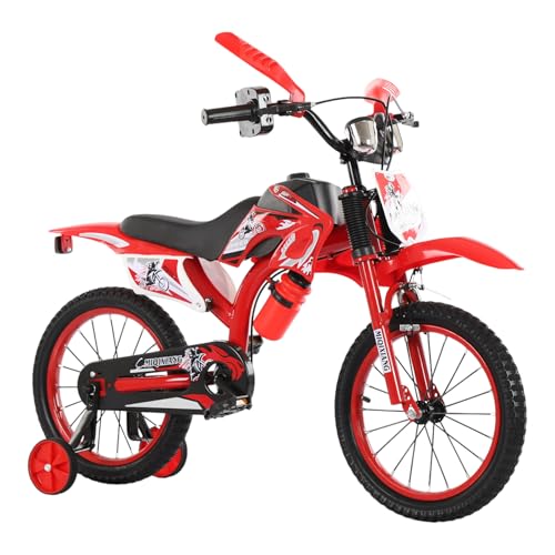 Touch of Venetian 12 Zoll / 16 Zoll Jungen Motorcross Fahrrad mit Stabilisatoren Schwarz Rot Grün Blau Motorrad Räder Kinder Fahrrad für Alter 2-9 Jahre alt Motorrad Sound Motorcross (Rot, 16 Zoll) Touch of Venetian 12 Zoll / 16 Zoll Jungen Motorcross Fahrrad mit Stabilisatoren Schwarz Rot Grün Blau Motorrad Räder Kinder Fahrrad für Alter 2-9 Jahre alt Motorrad Sound Motorcross (Rot, 16 Zoll) von Touch of Venetian