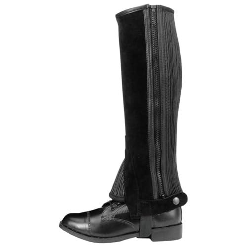 Tough 1 Halbchaps aus Veloursleder., Damen, schwarz, Medium Tough 1 Halbchaps aus Veloursleder., Damen, schwarz, Medium von Tough 1