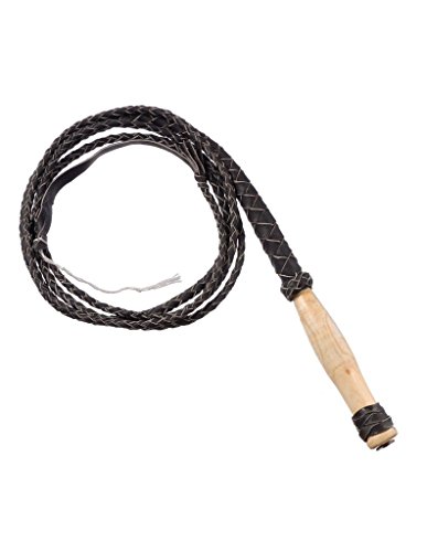 Tough 1 Swivel Handle Hand Braided Bull Whip, Assorted Leather, 10' von Tough 1