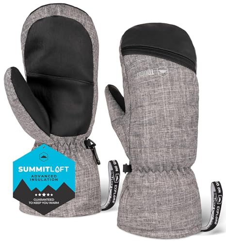 Tough Outdoors Robuste Outdoor-Winter-Ski-Fäustlinge für Damen und Herren – Schnee-Fäustlinge für kaltes Wetter – warme, isolierte, wasserdichte Snowboard-Handschuhe von Tough Outdoors