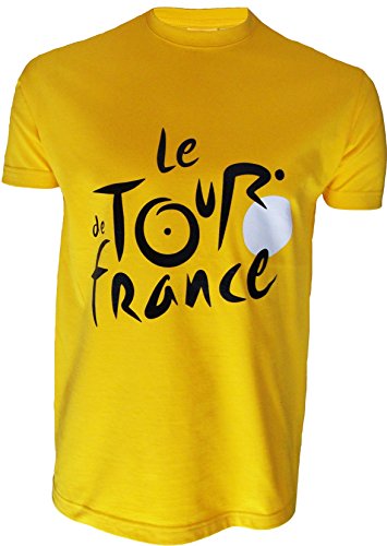 T-Shirt Der Tour de France Radfahren – offizielle Kollektion – Größe Erwachsene Herren XL gelb von Tour de France