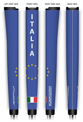 TourMark Puttergriff 'Italien' Jumbo - Flag Grip Serie, 26,3 cm, 110 g, 10,8 cm Umfang, 0,58" Innendurchmesser, Gummi, 14,73 mm, Putter Design, Blau TourMark Puttergriff 'Italien' Jumbo - Flag Grip Serie, 26,3 cm, 110 g, 10,8 cm Umfang, 0,58" Innendurchmesser, Gummi, 14,73 mm, Putter Design, Blau von TourMark