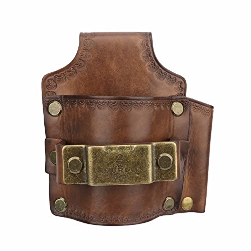 TOURBON 3 mm Leder Werkzeugholster Hammerschlaufe Maßband Clip Bleistifthalter für Gürtel TOURBON 3 mm Leder Werkzeugholster Hammerschlaufe Maßband Clip Bleistifthalter für Gürtel von Tourbn