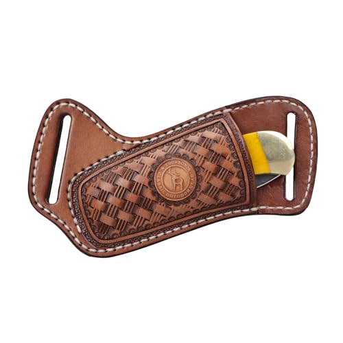 TOURBON Leder-Taschenmesser-Etui für Gürtel, EDC-Holster, Taschenmesser, Werkzeugtasche, handgefertigtes Geschenk für Männer von Tourbn