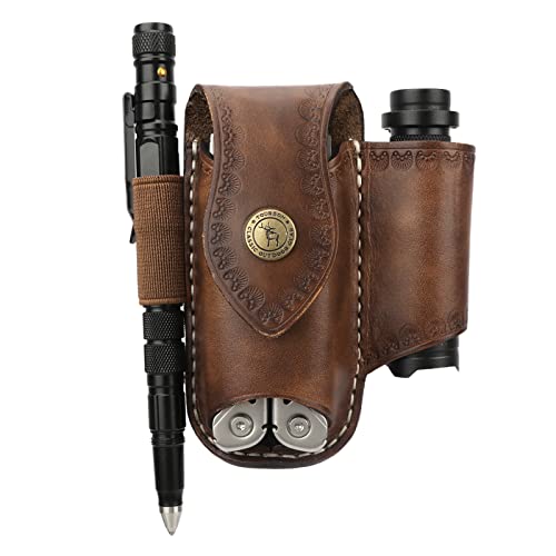 TOURBON Multitool Lederscheide EDC Pocket Organizer Gürteltasche für Taschenlampe Stift Messerholster TOURBON Multitool Lederscheide EDC Pocket Organizer Gürteltasche für Taschenlampe Stift Messerholster von Tourbn