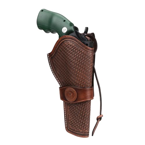 TOURBON Pistolenholster aus echtem Leder, Western-Cowboy-Gürtelholster, Revolver, Kurzwaffen-Tragetasche TOURBON Pistolenholster aus echtem Leder, Western-Cowboy-Gürtelholster, Revolver, Kurzwaffen-Tragetasche von Tourbn