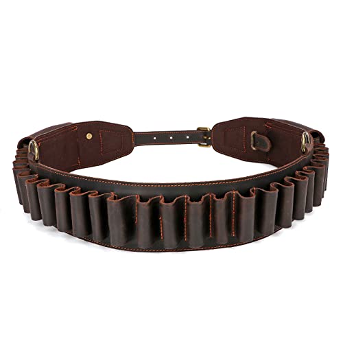 TOURBON Schrotflinte Patronengürtel 12 Gauge Lederbandelier 25 Patronen Munitionshalter TOURBON Schrotflinte Patronengürtel 12 Gauge Lederbandelier 25 Patronen Munitionshalter von Tourbn