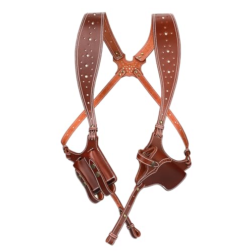 TOURBON Verstellbares Schulterholster aus Leder, verdecktes Pistolenholster mit doppelter Magazintasche TOURBON Verstellbares Schulterholster aus Leder, verdecktes Pistolenholster mit doppelter Magazintasche von Tourbn