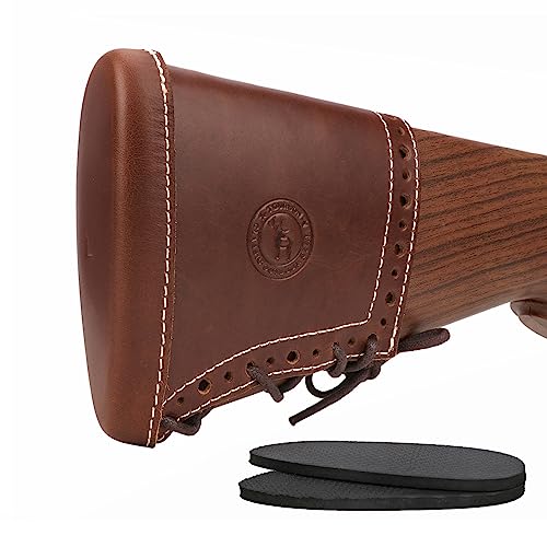 Tourbn Rückstoßpolster aus echtem Leder für Schrotflinte, Gewehrpistole, Stock-Pad, verstellbare Buttstock Abdeckung Tourbn Rückstoßpolster aus echtem Leder für Schrotflinte, Gewehrpistole, Stock-Pad, verstellbare Buttstock Abdeckung von Tourbn