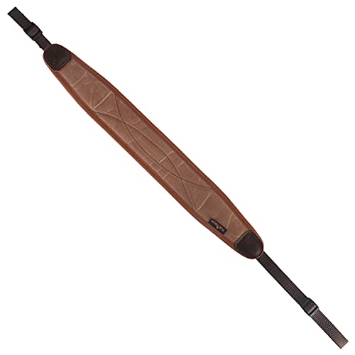 Tourbn Rutschfester Gewehrgurt Gewehrriemen aus weich gepolsterter Canvas & Leder, Braun, 97*6.5cm von Tourbn