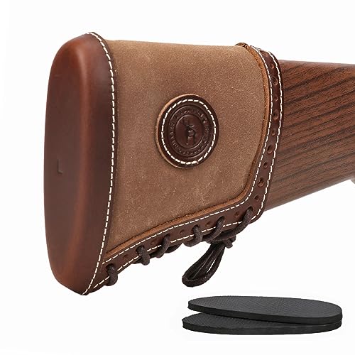 Tourbn Wachs-Canvas & Leder Recoil Pads für Schrotflinte Gewehr Gewehr Stock Pad Einstellbare Buttsotck Abdeckung von Tourbn