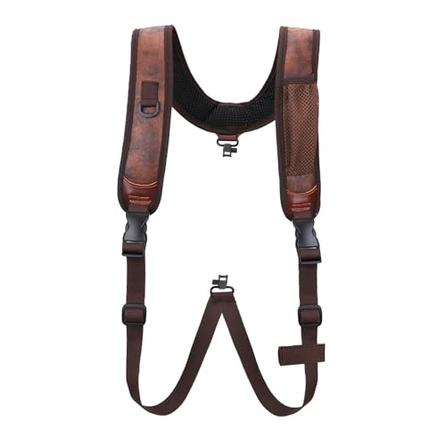 Tourbon Gewehrgurt aus PU-Leder und Leder, verstellbar, Jagd-Hosenträger mit Drehgelenk Tourbon Gewehrgurt aus PU-Leder und Leder, verstellbar, Jagd-Hosenträger mit Drehgelenk von Tourbn