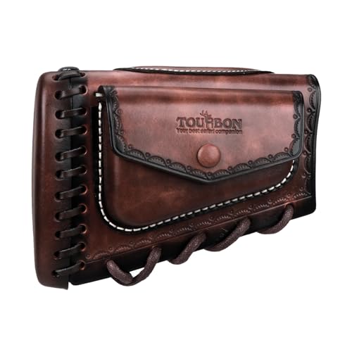 Tourbon Handgefertigte Ledergewehr Schrotflinte Wangenauflage mit Munitionhalter, Tasche für Rechtshänder Tourbon Handgefertigte Ledergewehr Schrotflinte Wangenauflage mit Munitionhalter, Tasche für Rechtshänder von Tourbn