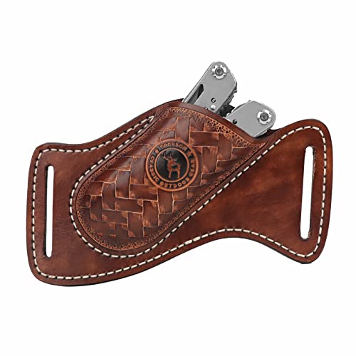 TOURBON Handgefertigter Multitool-Halter aus Leder, EDC, Taschenmesser, Organizer, Taschenlampe, Werkzeug, Holster für Gürtel TOURBON Handgefertigter Multitool-Halter aus Leder, EDC, Taschenmesser, Organizer, Taschenlampe, Werkzeug, Holster für Gürtel von Tourbn